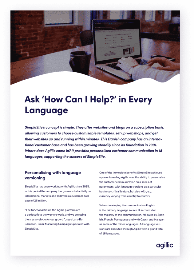 Simplesite case front page