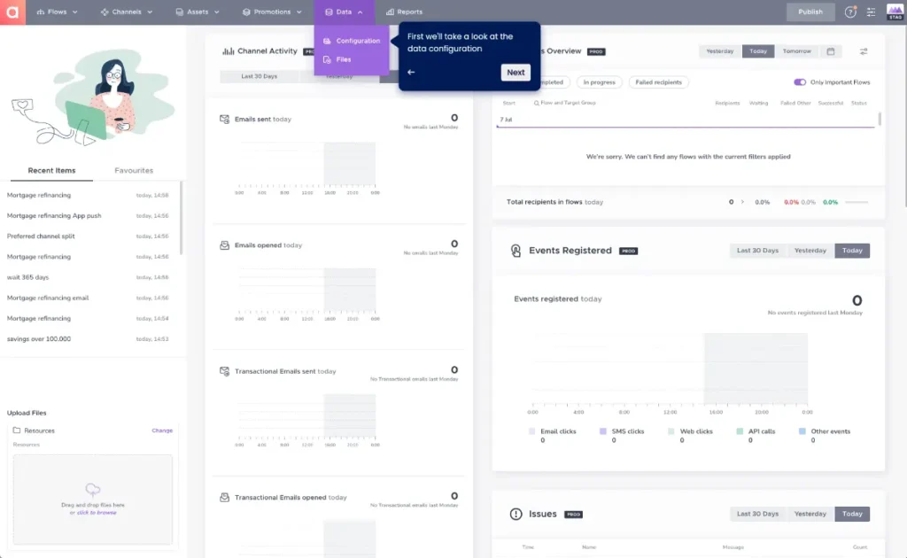 Click to watch Agillic product tour re banking and refinancing.